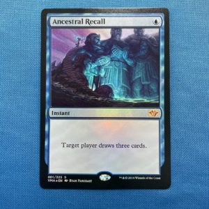 Ancestral Recall vintage masters vma foil mtg proxy magic the gathering proxies cards gp fnm playable holo foil available